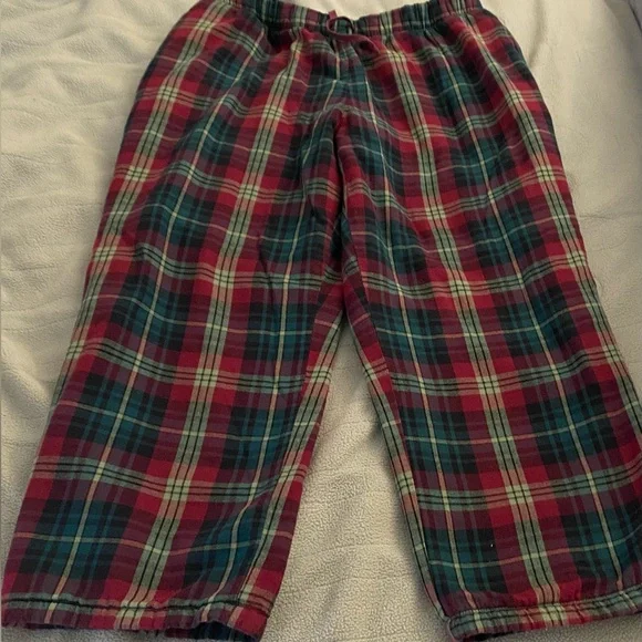 L.L. Bean fleece lined flannel pajama pants - Picture 1 of 5